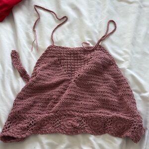 Crochet Pink Halter Top